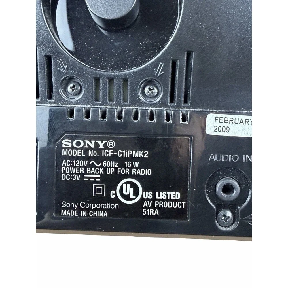 Sony ICF-C1iP Dream Machine AM/FM Clock Radio With iPod Dock W/Remote Tested
